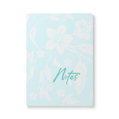 Ocean Blue Floral A5 Lined Journal Coordinated Collection