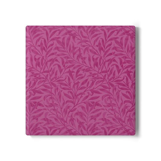 Lilac Wine Leaves Coaster Square or Round Color Coordinated Collection