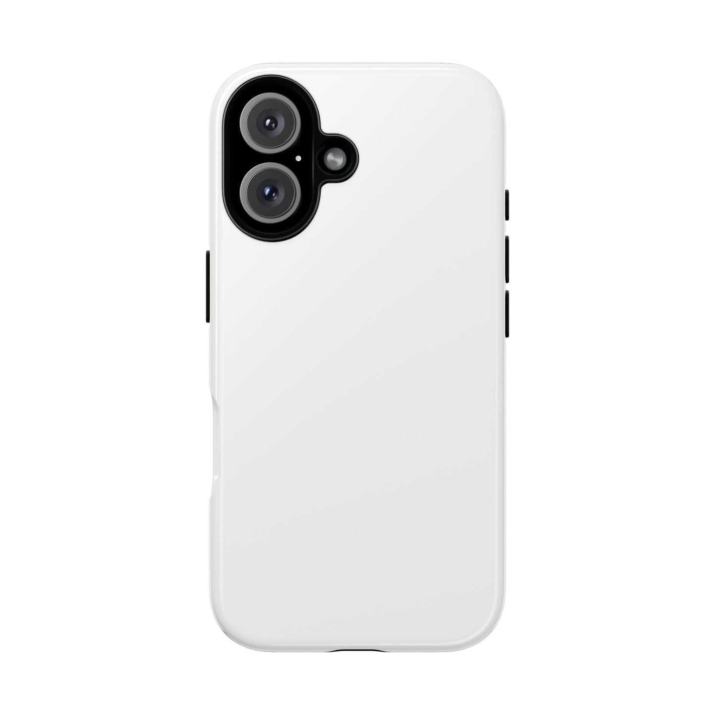 White Tough Cell Phone Case Matte or Glossy Protective Case iPhone Samsung