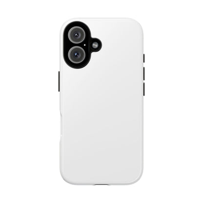 White Tough Cell Phone Case Matte or Glossy Protective Case iPhone Samsung