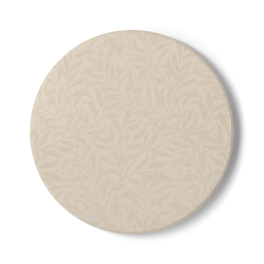 Latte Cream Leaves Coaster Square or Round Color Coordinated Collection