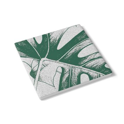 Monstera Leaf Green Ceramic Coaster Botanical Drink Coaster