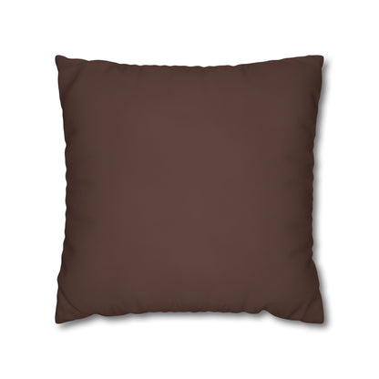 Chocolate Brown Canvas Pillow Cover 20x20