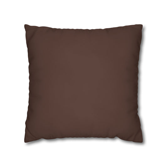 Chocolate Brown Canvas Pillow Cover 20x20