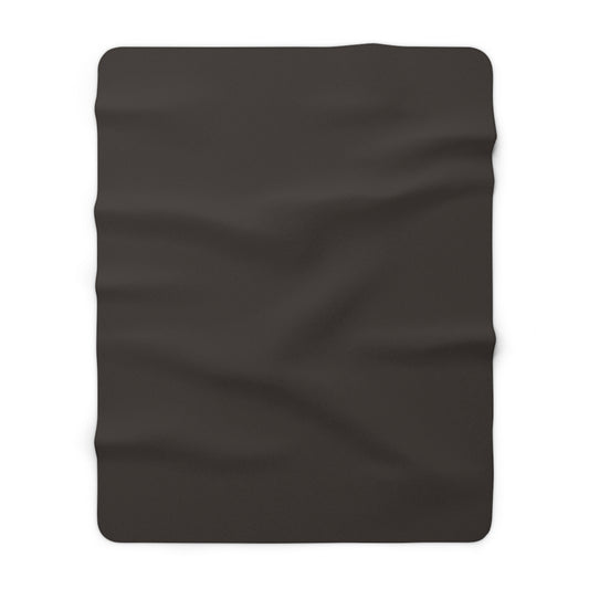 Muted Charcoal Sherpa Fleece Blanket Cozy Plush Throw 3 Sizes Soft Warm Blanket