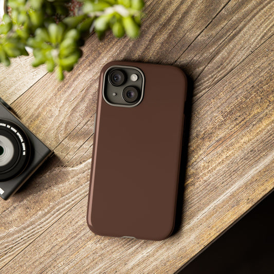 Chocolate Brown Tough Cell Phone Case Matte or Glossy Protective Case iPhone Samsung