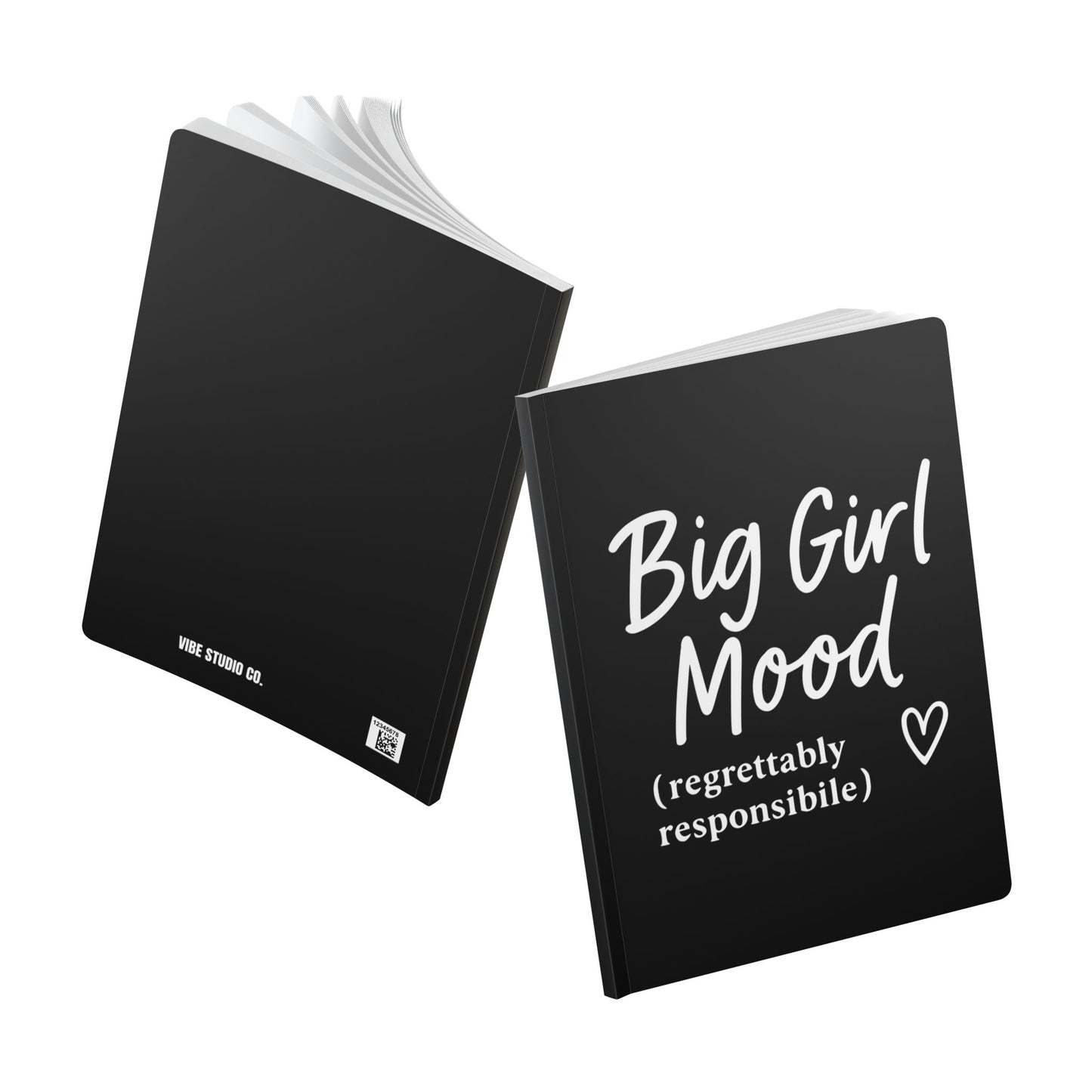 Black Big Girl Mood A5 Lined Journal