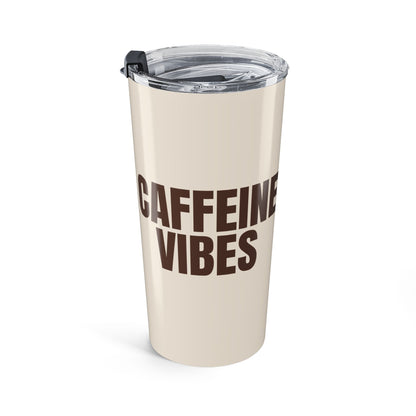 Latte Cream Caffeine Vibes 20oz Stainless Steel Tumbler | Color Coordinated Collection