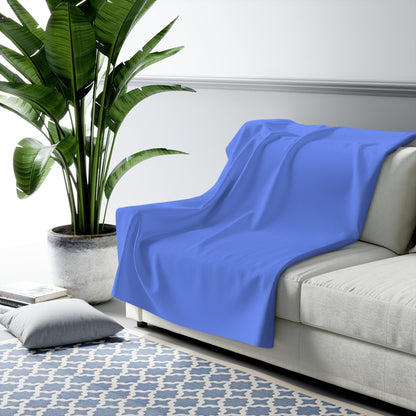 Periwinkle Sherpa Fleece Blanket Cozy Plush Throw 3 Sizes Soft Warm Blanket