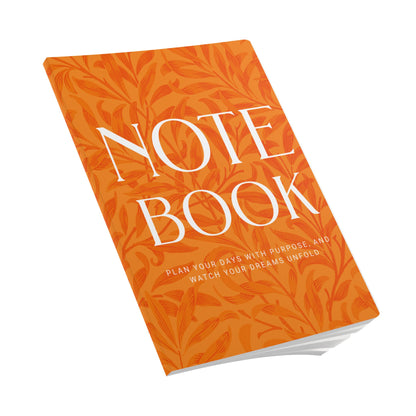 Tangerine Leaves A5 Lined Journal Minimal Botanical Notebook | Coordinated Collection