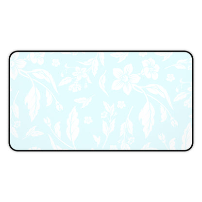 Ocean Blue Floral Desk Pad (12x18, 12x22 or 16x32)