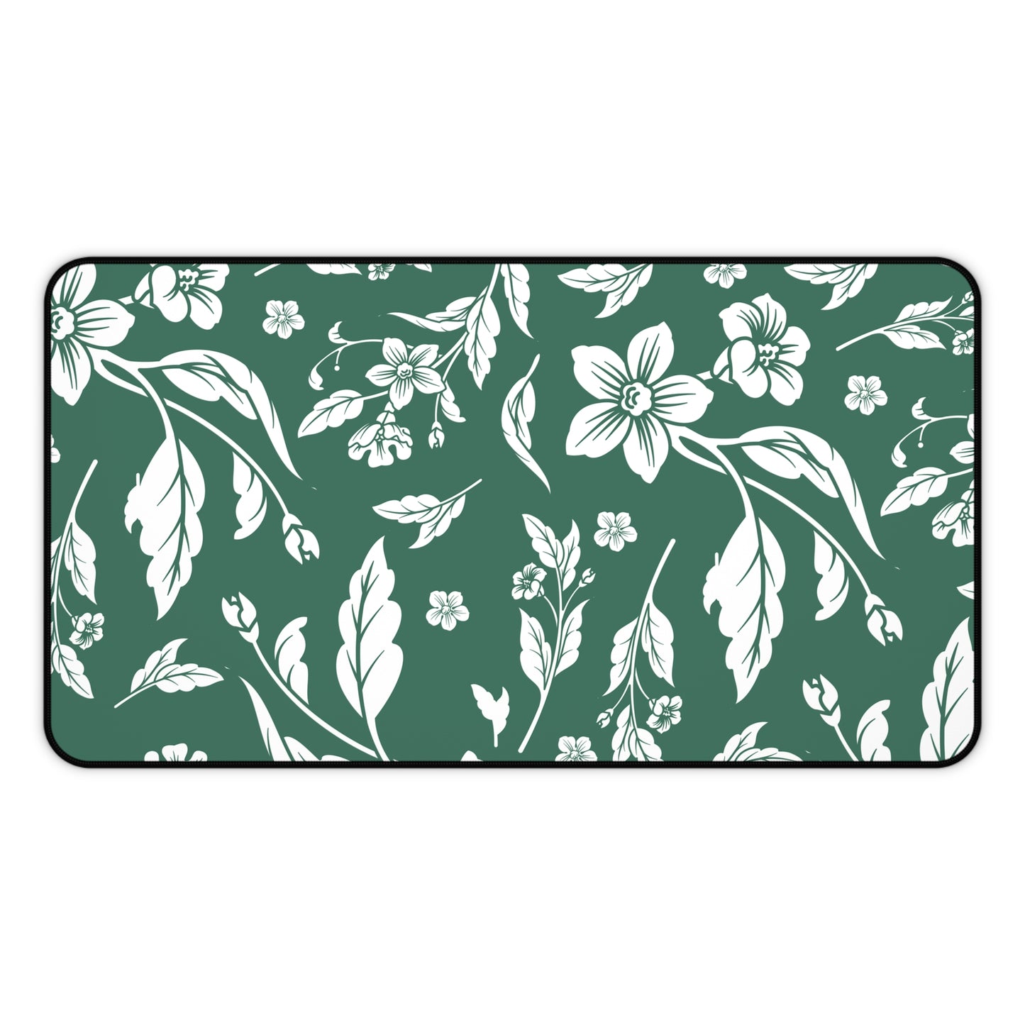 Leaf Green Floral Desk Pad (12x18, 12x22 or 16x32)