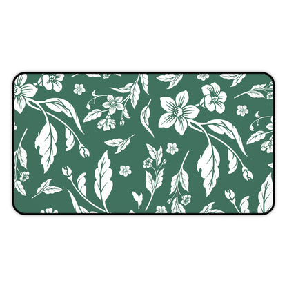Leaf Green Floral Desk Pad (12x18, 12x22 or 16x32)