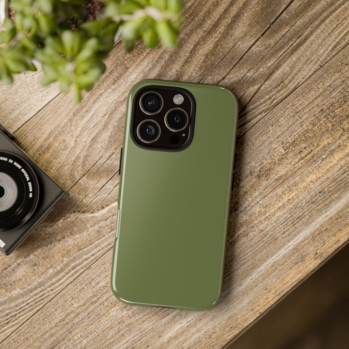 Olive Tough Cell Phone Case Matte or Glossy Protective Case iPhone Samsung