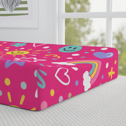 Pink Pop Baby Changing Pad Cover Pink Nursery Changing Pad Cover