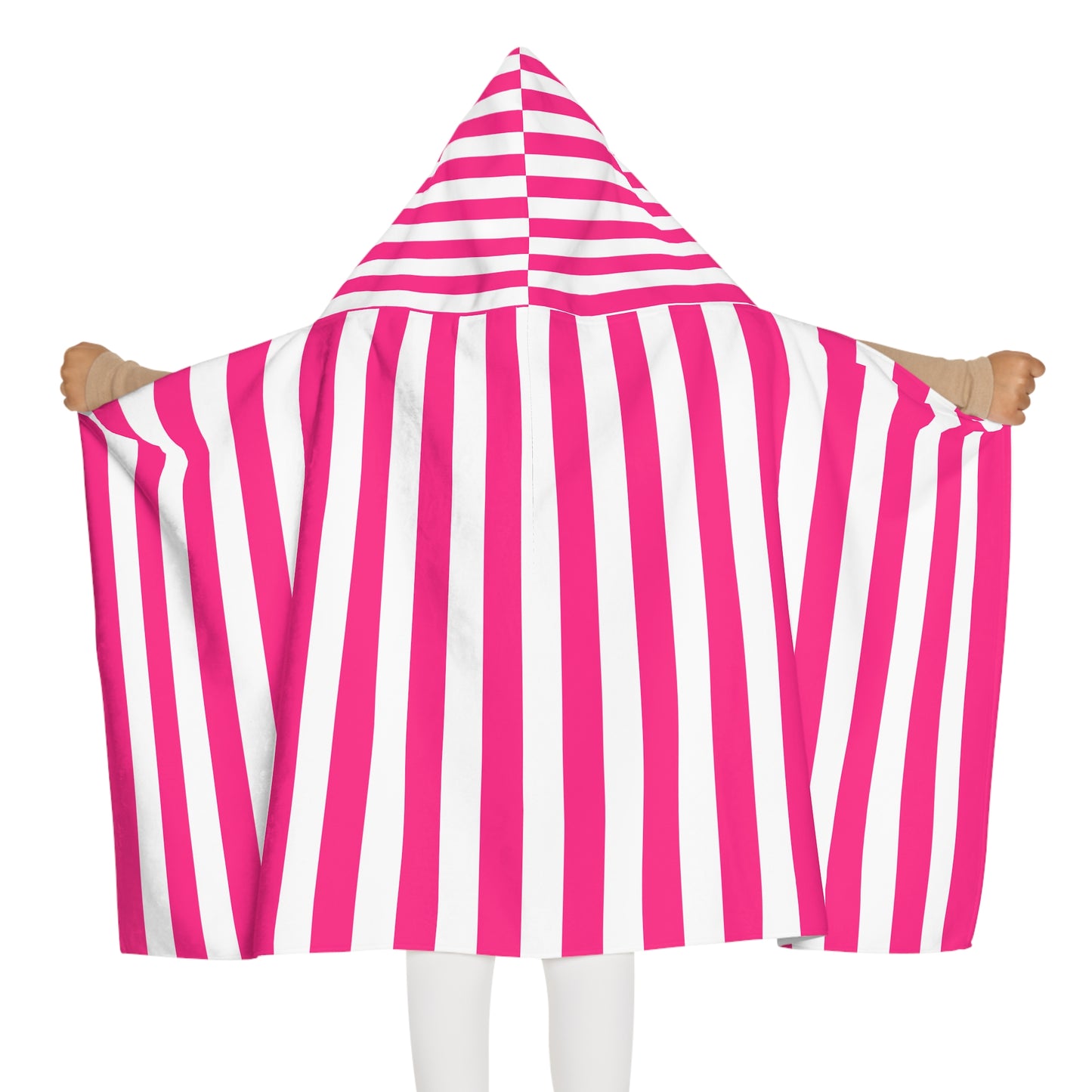 Pink Stripe Baby/Kid Hooded Towel Pink Bath Towel