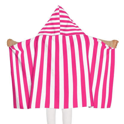 Pink Stripe Baby/Kid Hooded Towel Pink Bath Towel