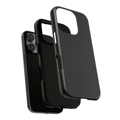 Black Tough Cell Phone Case Matte or Glossy Protective Case iPhone Samsung