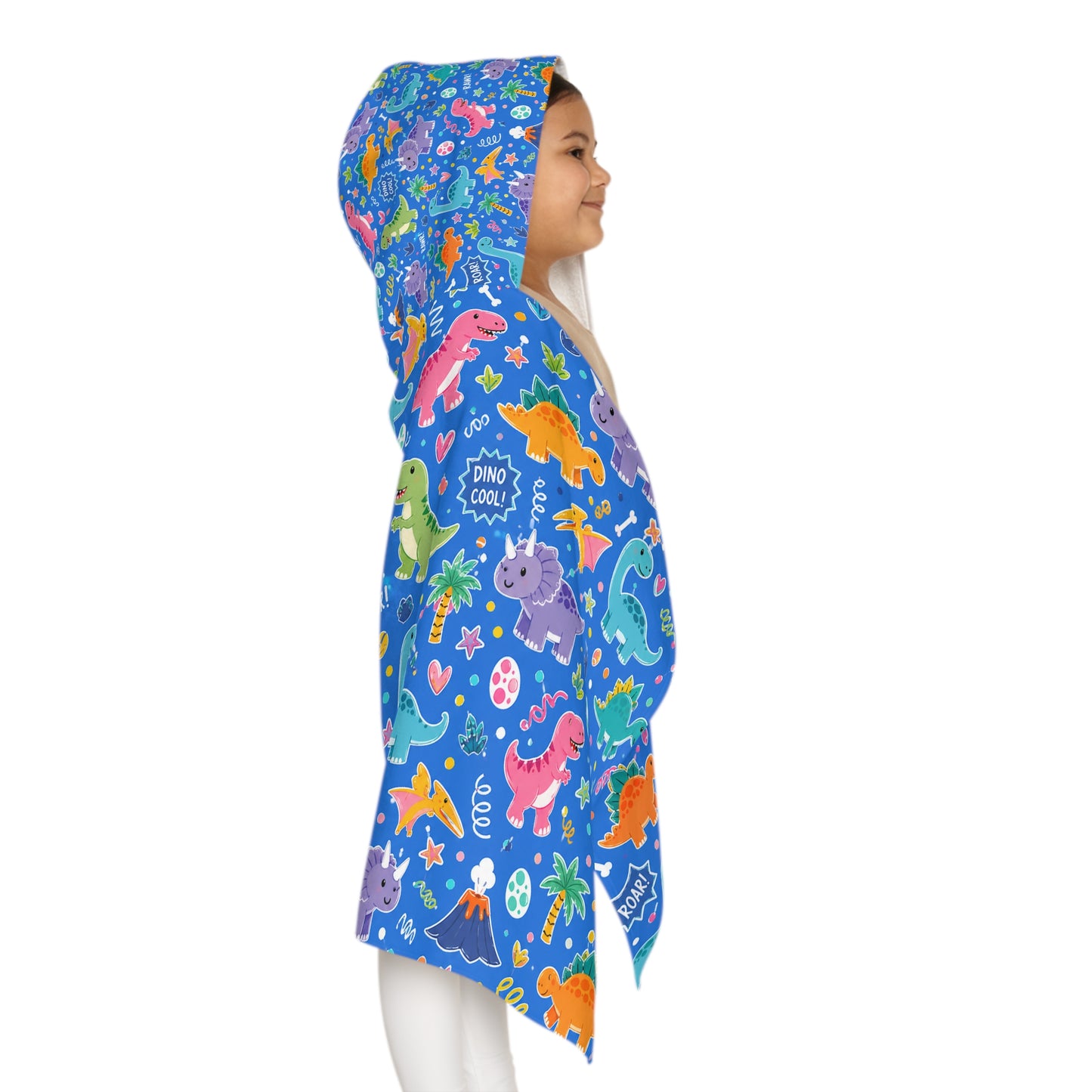 Blue Dino Baby/Kid Hooded Towel Dinosaur Bath Towel