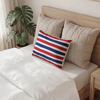 Red, White and Blue Stripe Pillow Sham