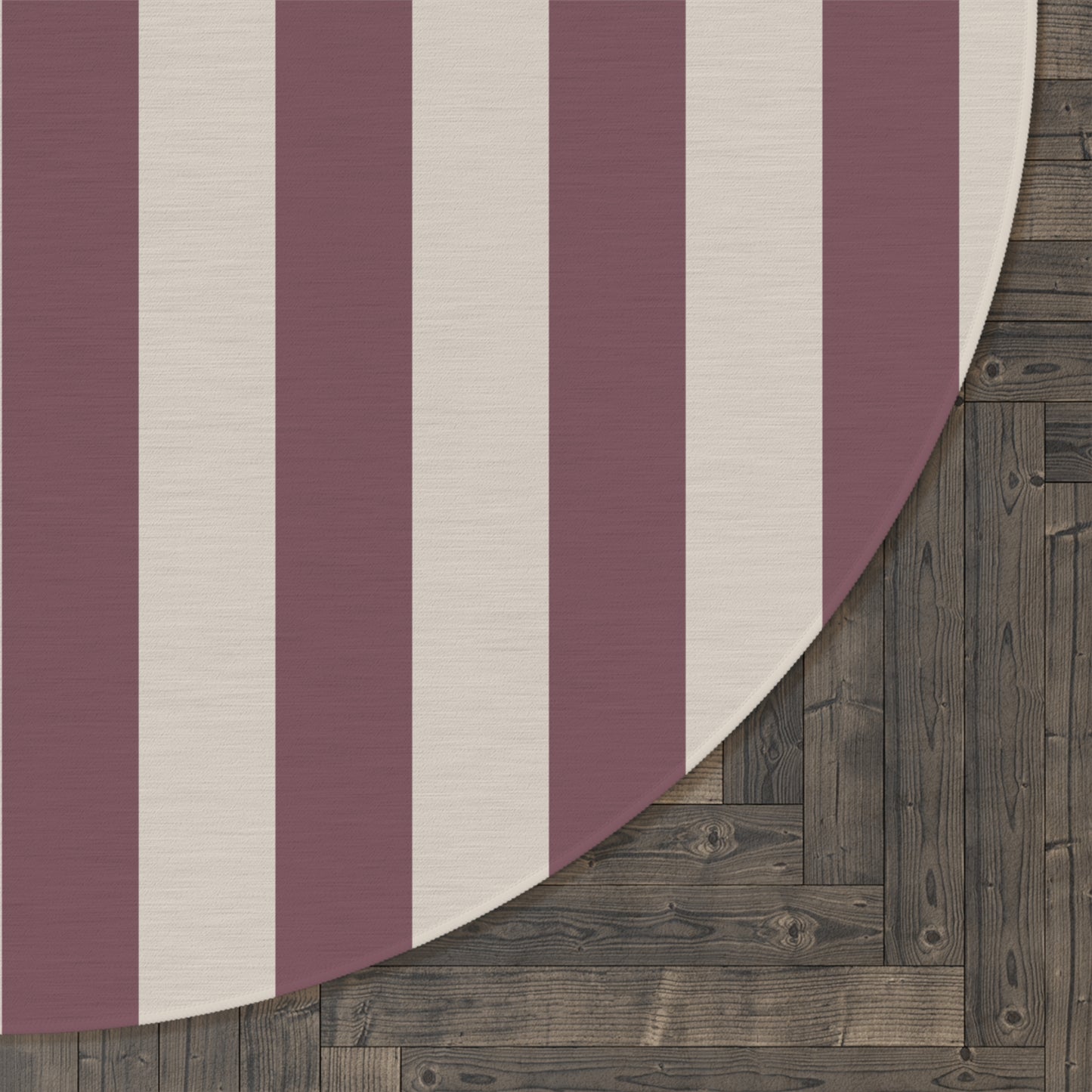 Mauve Stripe Round Rug 60 Inch Striped Area Rug Neutral Modern Home Decor