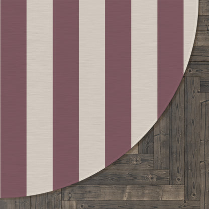 Mauve Stripe Round Rug 60 Inch Striped Area Rug Neutral Modern Home Decor
