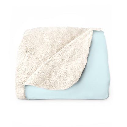 Ocean Blue Sherpa Fleece Blanket Cozy Plush Throw 3 Sizes Soft Warm Blanket
