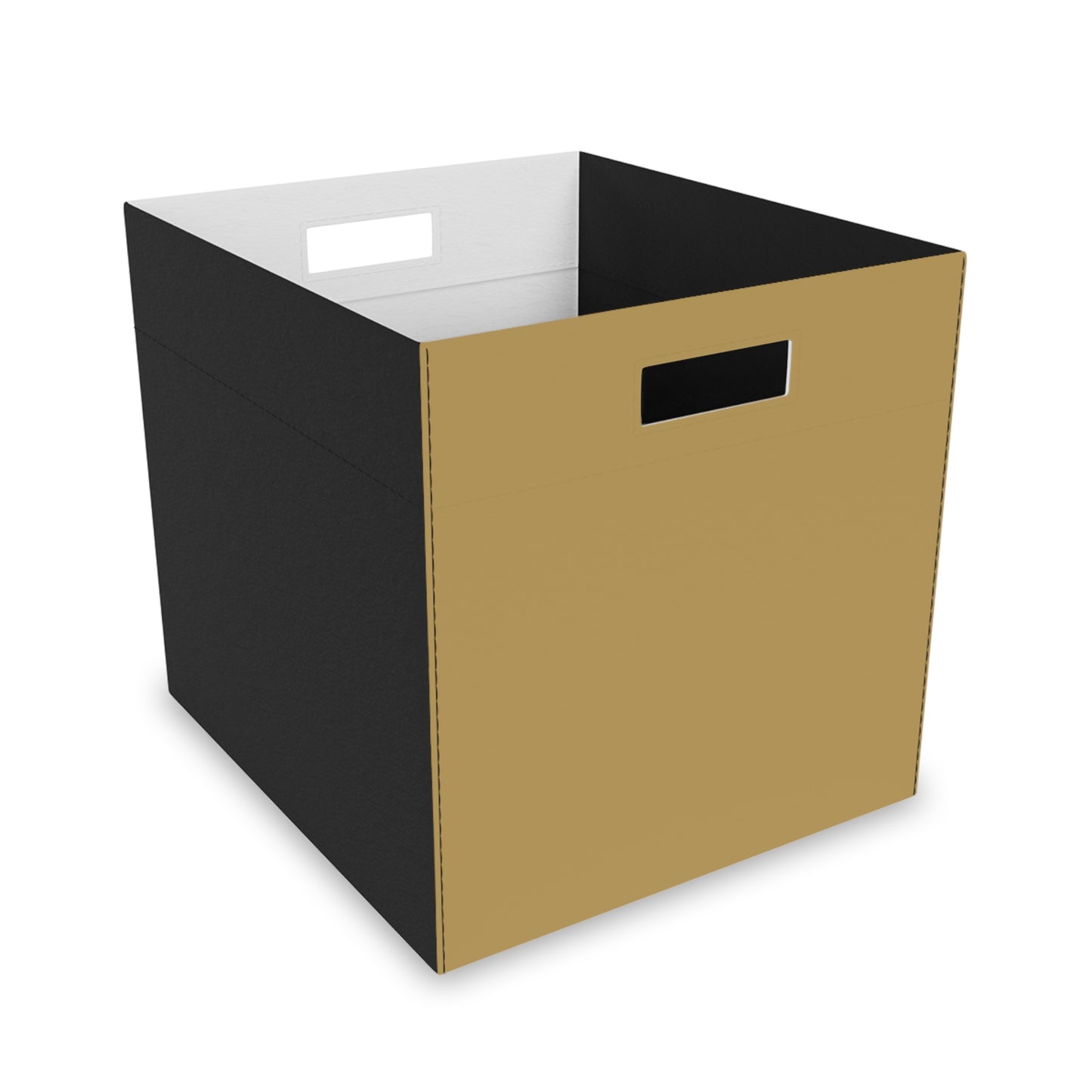 Muted Gold Felt Storage Box Foldable Organizer Bin Home Storage Basket