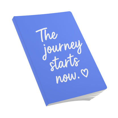 Periwinkle The Journey Starts Now A5 Lined Journal