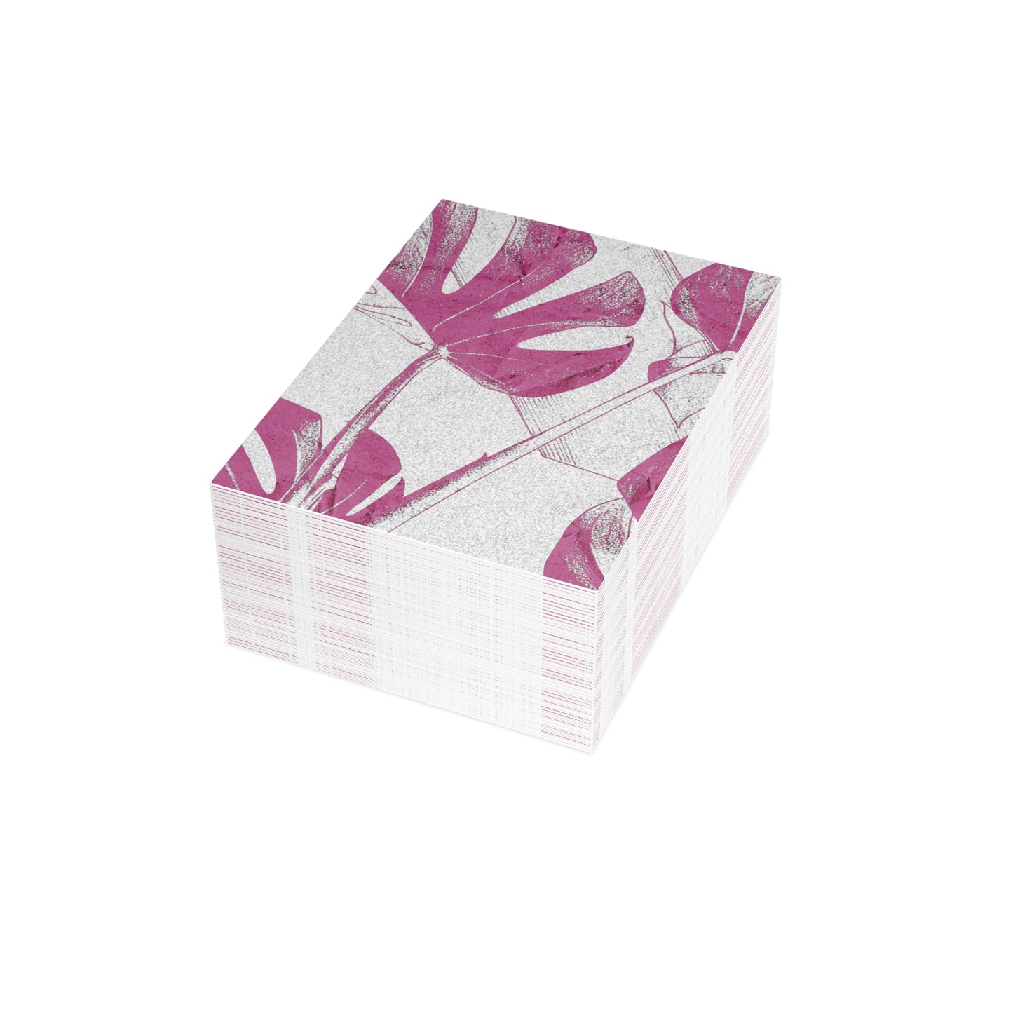 Monstera Leaf Lilac Wine Postcards