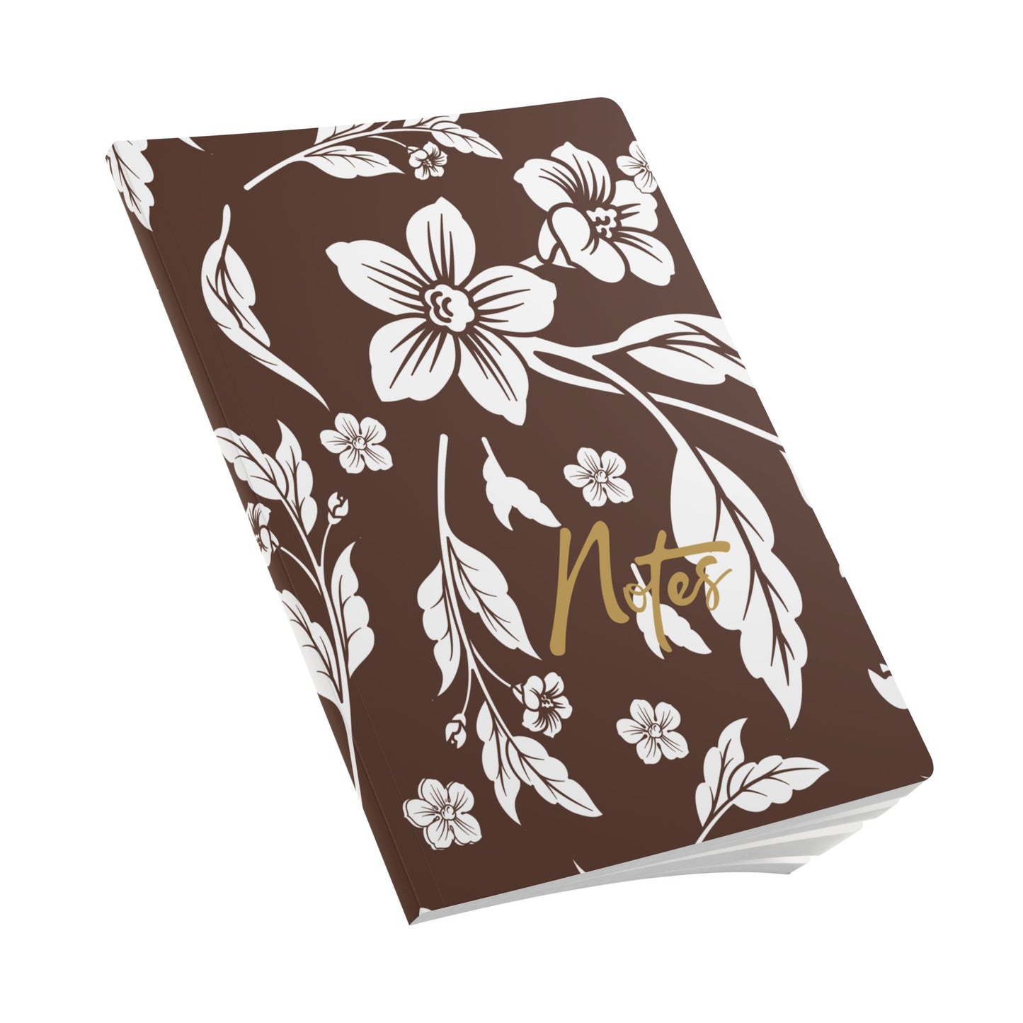 Chocolate Brown Floral A5 Lined Journal Coordinated Collection