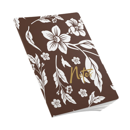Chocolate Brown Floral A5 Lined Journal Coordinated Collection