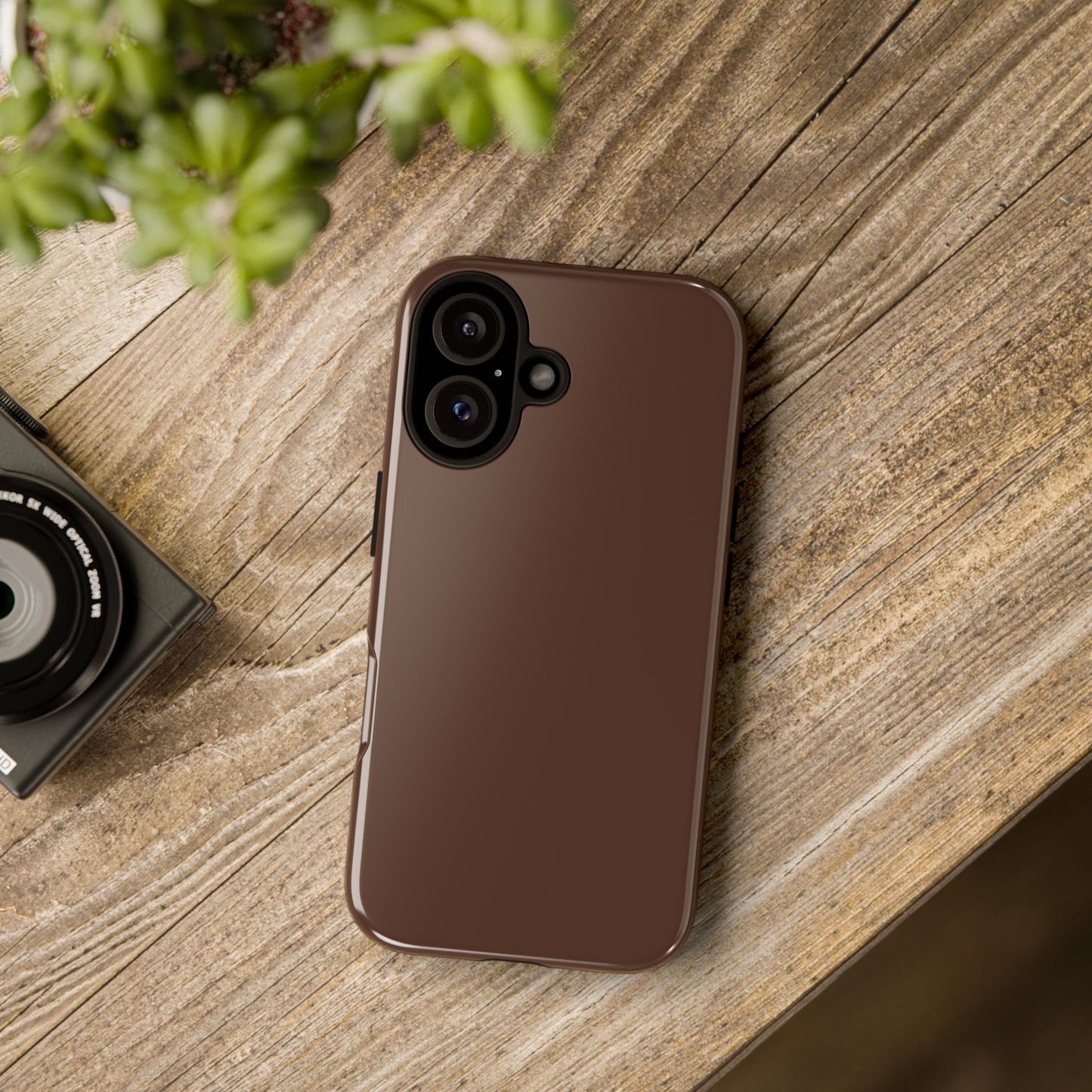 Chocolate Brown Tough Cell Phone Case Matte or Glossy Protective Case iPhone Samsung