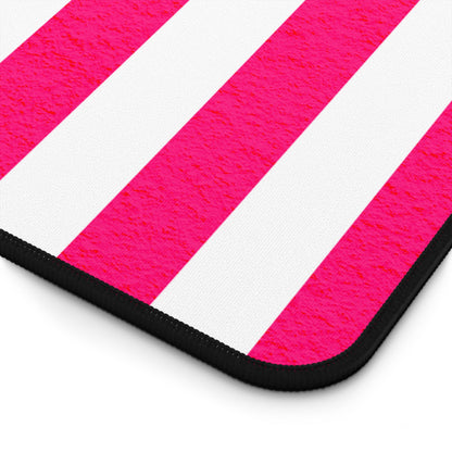 Pink Stripe Desk Mat Office Desk Decor (12/18, 12/22, 16/32)