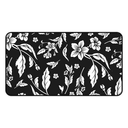 Black Floral Desk Pad (12x18, 12x22 or 16x32)