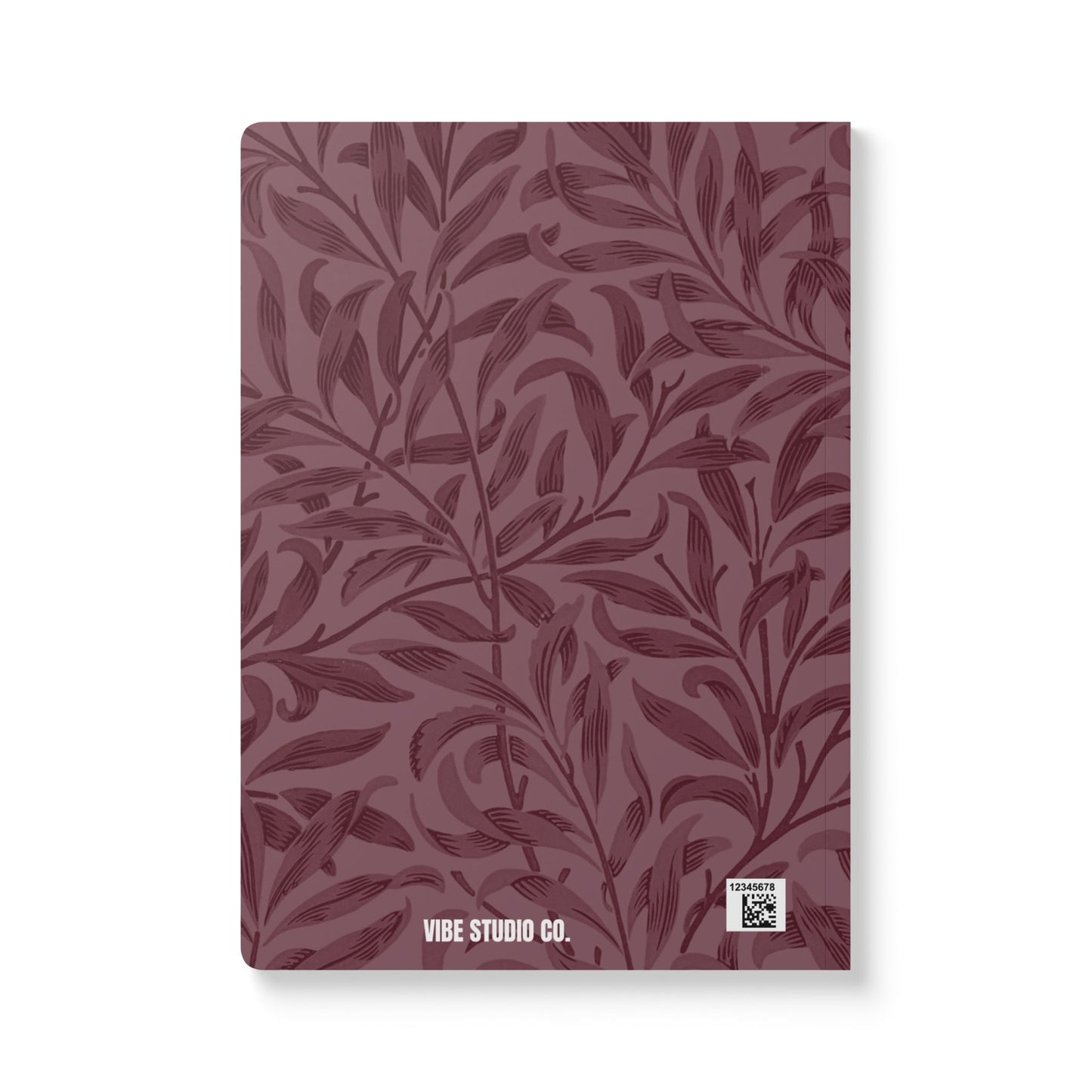 Mauve Leaves A5 Lined Journal Minimal Botanical Notebook | Coordinated Collection