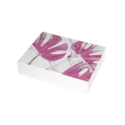 Monstera Leaf Lilac Wine Postcards