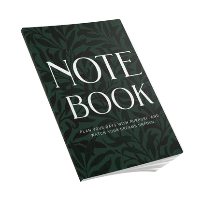 Forrest Leaves A5 Lined Journal Minimal Botanical Notebook | Coordinated Collection