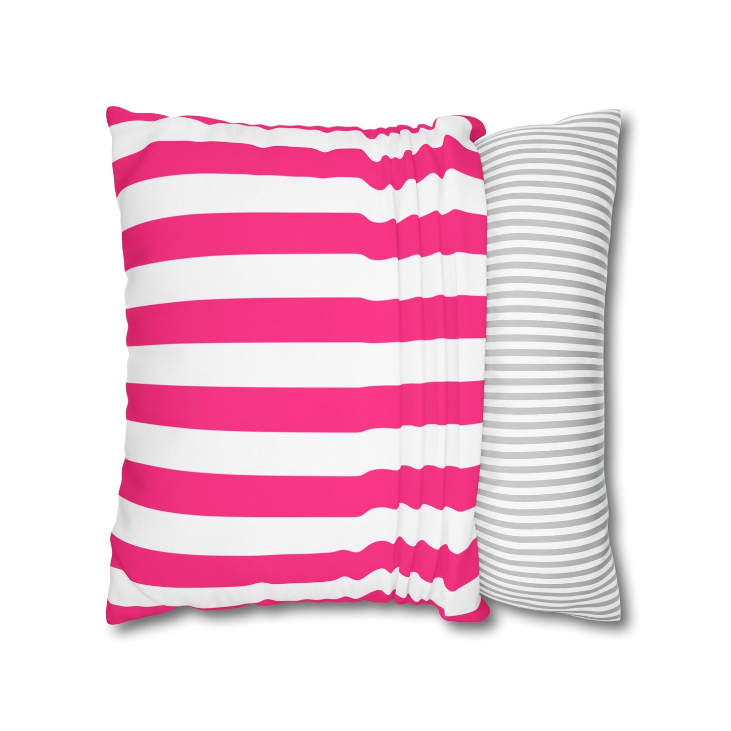 Pink Stripe Canvas Pillow Cover 20 x 20