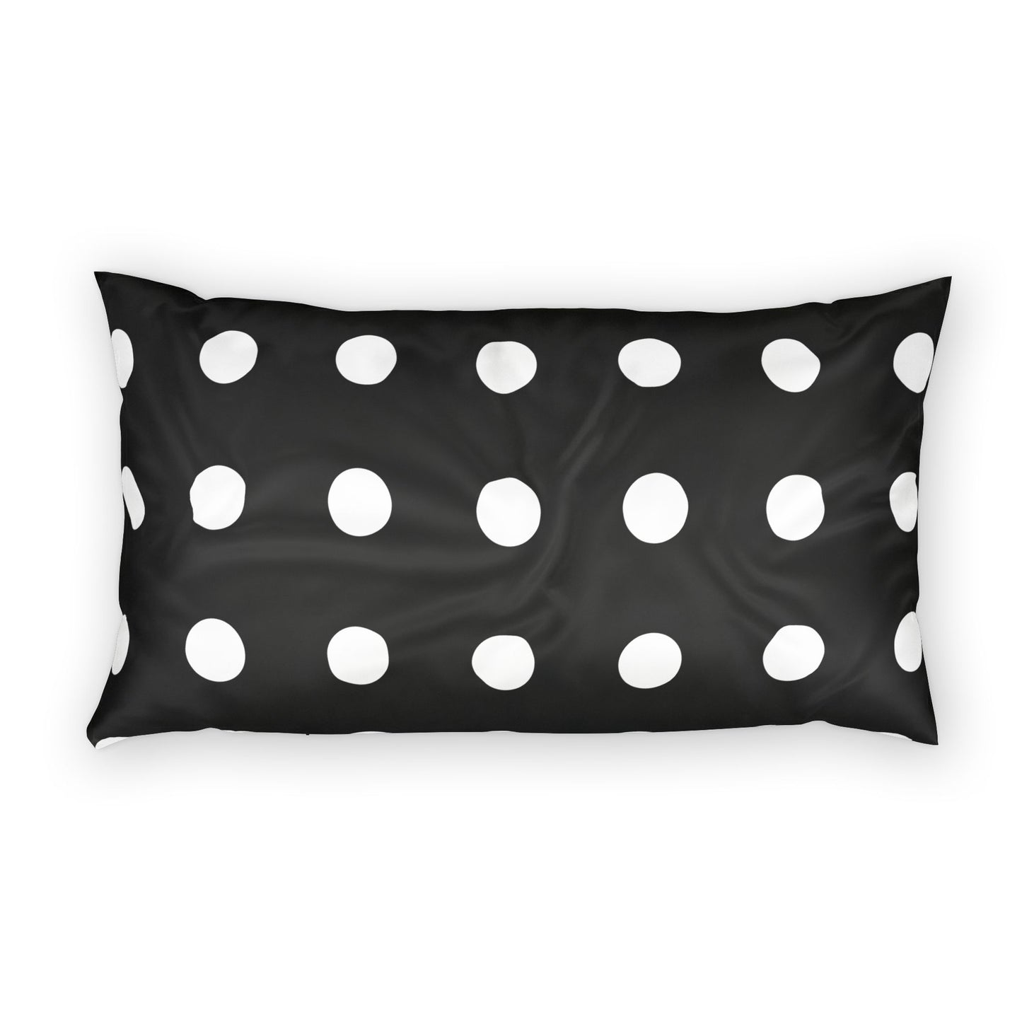 Black Polka Dot Pillow Solid Cotton Sham