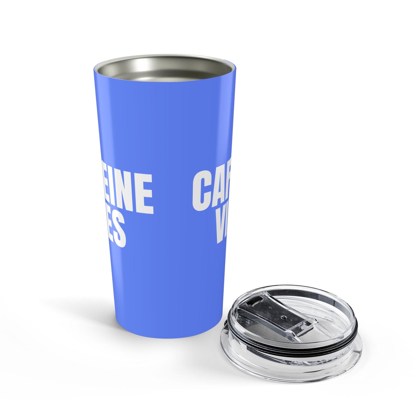 Periwinkle Caffeine Vibes 20oz Stainless Steel Tumbler | Color Coordinated Collection