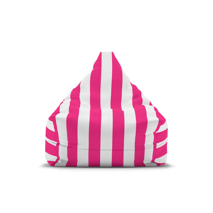 Pink Stripe Bean Bag Chair Cover Pink and White Striped Lounge Chair Cover