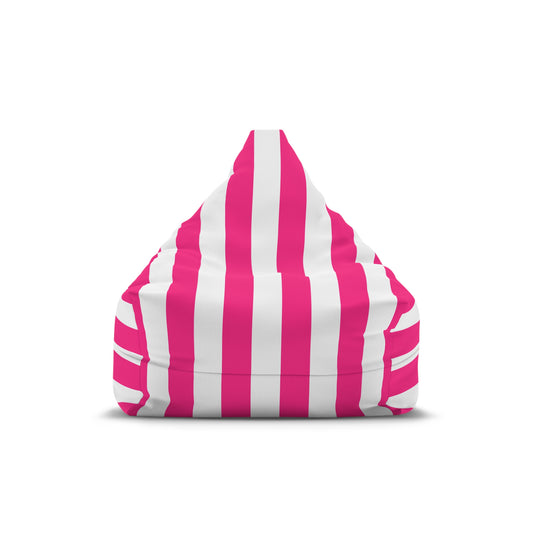 Pink Stripe Bean Bag Chair Cover Pink and White Striped Lounge Chair Cover