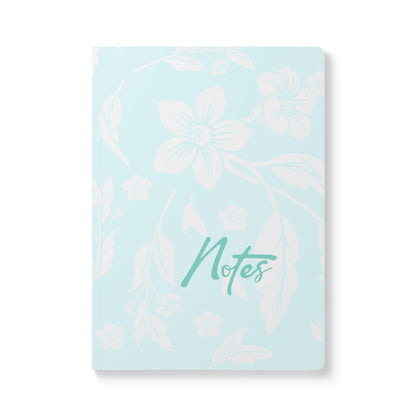 Ocean Blue Floral A5 Lined Journal Coordinated Collection