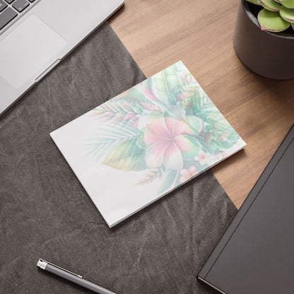 Paradise in Full Bloom Sticky Notes Tropical Floral Post It Notes (7 Sizes)