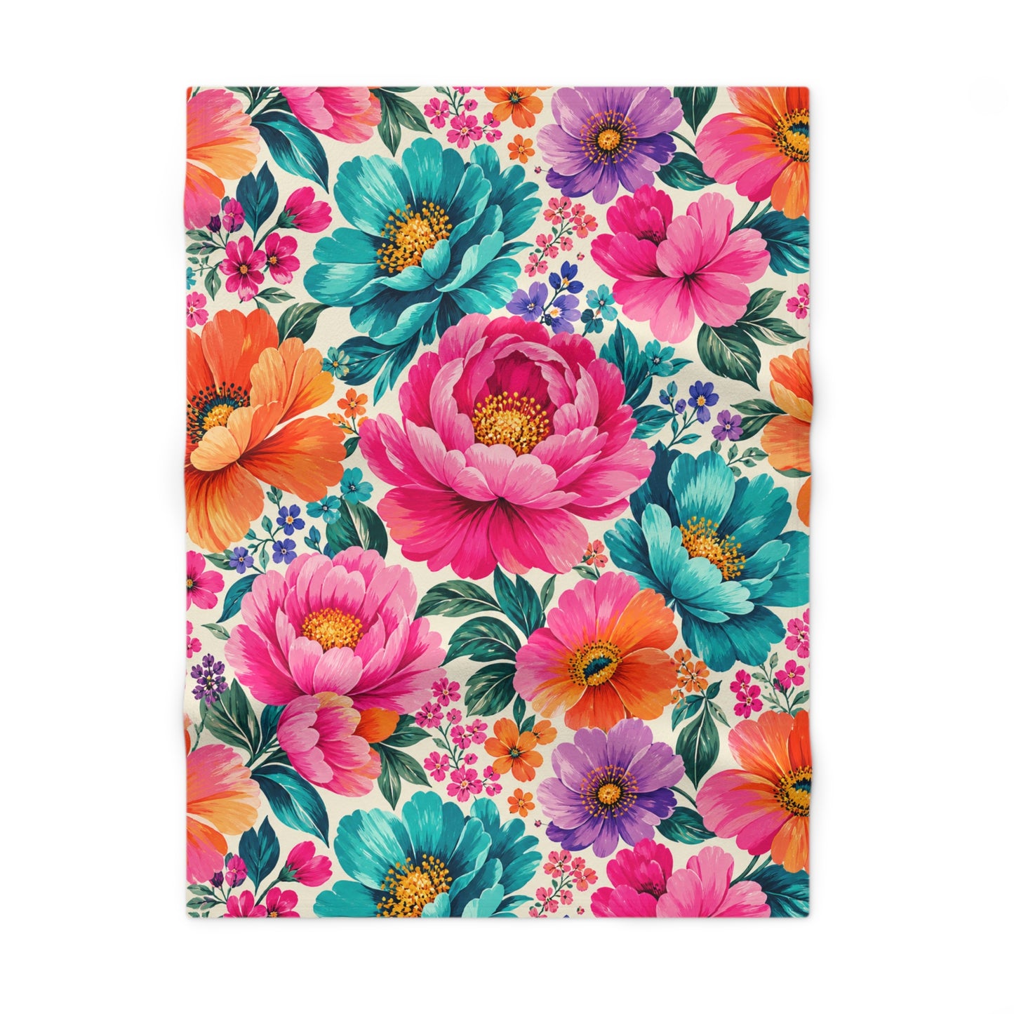 Dreamy Floral Soft Fleece Baby Blanket Floral Nursery Blanket