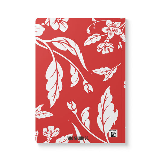 True Red Floral A5 Lined Journal Coordinated Collection