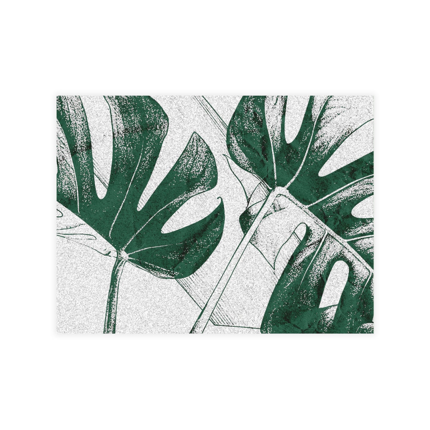 Monstera Leaf Green Postcards
