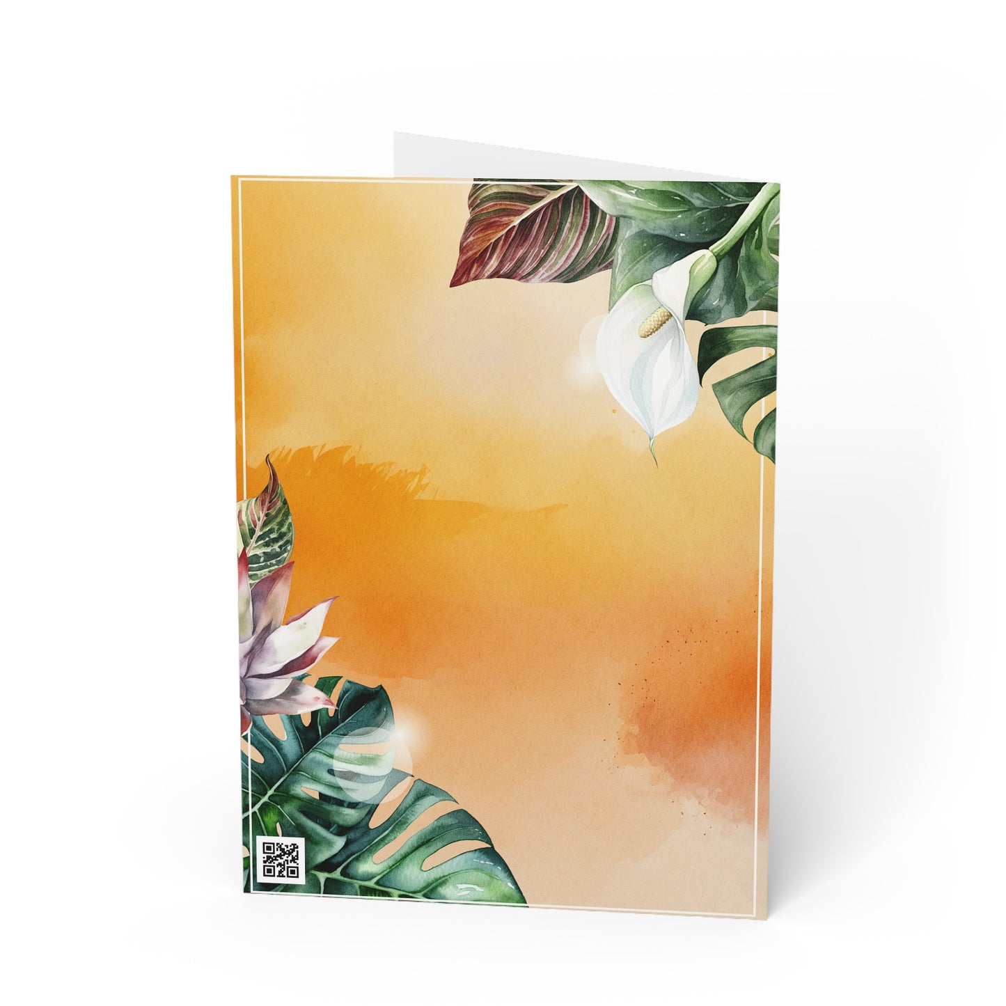 Sunset Botanical Note Cards Tropical Botanical Stationery Set 4x6 With Envelopes
