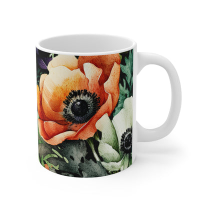 Decorated Botanical Floral Mug